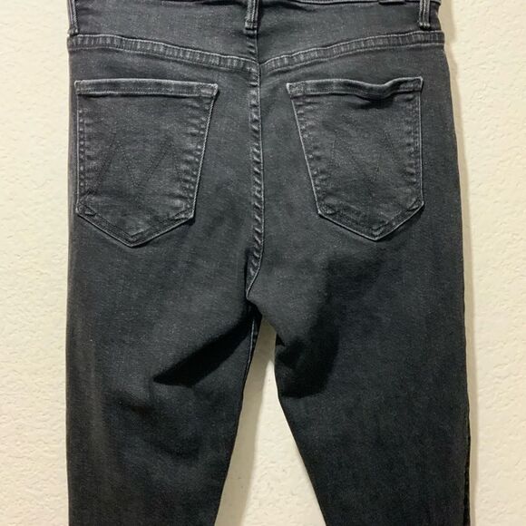 MOTHER Stunner Zip Ankle Step Fray Jeans Studded Size 27 Wrong Side Of The Track - Picture 8 of 11